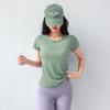 Blusa de Ioga de Alta Qualidade Feminina Esportiva Manga Curta Corrida Treino Solta Secagem Rápida Respirável Roupa de Fitness Top Verão