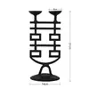 Portavelas de Hierro Retro para Mesa de Comedor Portavelas Antiguo Adorno Lámpara de Piso Zen Chino
