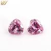 Wuzhou piedra desnuda al por mayor corazón rosa Moissanita piedra desnuda amor piedra desnuda al por mayor joyería piedra principal