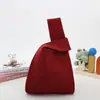 Bolsa de Regalo de Mano de Color Sólido Bolsa de Regalo para Dulces Bolsa Tejida Simple Bolsa Ins Bolso Explosivo Bolsa Tejida Versátil