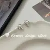 Corea del Sur Dongdaemun Joyería de Plata de Lujo Accesible Plata de Ley S925 Pendientes Lindos de Hongo Pequeño con Circonita Versátiles de Gama Alta para Mujer