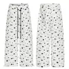 Marca En Stock 2025 Estilo Girly Fresco y Dulce Pantalones Rectos de Algodón Estampados para Mujer con Forro Polar Suministro al Por Mayor 34