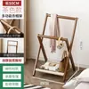 Estante de almacenamiento de ropa para la noche en el dormitorio, perchero para la mesita de noche del hogar, perchero independiente de madera maciza estilo nórdico
