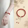 Nuevo Pulsera Tejida a Mano de Ágata Natural Estilo Chino para Mujer, Joyería de Pulsera de Ágata de Nube Auspiciosa Estilo Chino para Buena Suerte