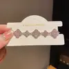 Pulseira com Fivela Flor de Zircônia Rombo Super Brilhante Estilo K Ins Simples Elegante Joia de Mão Acessível de Luxo High-End para Mulheres