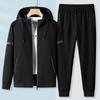 Conjunto de suéter de primavera y otoño para hombre, conjunto de dos piezas, pantalones de baño holgados, deportivos, casuales, para jóvenes, que combinan con todo, sueltos
