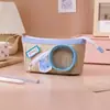 Estojo Fofo Comida Dor Bolsa Estojo Estilo Ins Livro Estudante do Ensino Fundamental Material Escolar Estojo de Grande Capacidade de Aparência Elevada Estojo