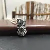 Colgante vintage s925 al por mayor lindo gatito animal sombrero plata esterlina pulida cadena para suéter para hombres y mujeres simple japonés y coreano