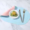 Suministro Directo de Fábrica Estilo Escandinavo Dos Tonos Contrastantes Ovalados Manteles Individuales de Cuero Hotel Hogar Impermeables, Resistentes al Aceite y Aislantes