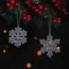 2025 Nuevos Accesorios para Árbol de Navidad Copo de Nieve Acrílico Altamente Transparente Innovadores Adornos Colgantes para las Fiestas Suministros de Navidad