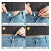 Botón Extensible en la Cintura Botón Telescópico Costura Sin Costuras Cambio Pequeño Botón Extraíble Extensión de Cintura Hebilla Ajustadora de Cintura de Jeans