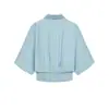Venta al por mayor de ropa para mujer transfronteriza: Nueva moda de verano, camisa casual a rayas versátil con corbata elegante y manga larga