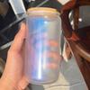 Vaso Mason de Vidrio de Transferencia Térmica Degradado Arcoíris Sublimación en Blanco 16 Mate Vaso de Agua con Tapa y Popote