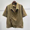 Camisa Casual Masculina de Verão 2026 Elegante com Design Irregular Vazado Confortável Respirável Solta