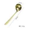 Cucharón para Sopa Picante Estilo Coreano de Titanio Puro de Alta Calidad, Cuchara para Gachas de Mango Largo, Cuchara para Sopa de Titanio Flor de Hielo para Restaurantes de Hotel