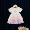 Vestido de Verano para Niña 2026 Nuevo Elegante Floral para Bebé Vestido de Princesa Vestido de Pastel Infantil para Niños Pequeños