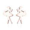 Aretes de Niña Bailarina Lindos y Dulces para Niña Estilo Navideño Dulces Mini Aretes Fabricante de Joyería Al por Mayor