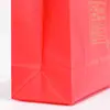 Bolso de mano de tela no tejida recubierta color tabaco rojo y vino, engrosado, para regalo a mano, bolsa de regalo de vino famoso chino, bolsa de almacenamiento, bolso de mano