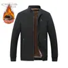Abrigo de invierno para padre de mediana edad y anciano 2024 nuevo otoño e invierno cuello forro polar chaqueta con acolchado de algodón chaqueta para hombre