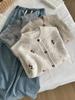 Chaleco de Punto de Lana de Oveja con Bordado de Flores Retro Suave para Otoño e Invierno, Chaleco Cardigan sin Mangas para Mujer