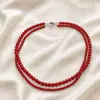 Colar de Pérola Cinza de Camada Dupla de Luxo Leve de Nicho de Ponta para Mulheres Nova Moda Corrente de Clavícula Versátil