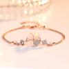 Versión coreana de amor dulce Trébol de cuatro hojas moda hierba de hoja de la suerte pulsera de plata joyería para mano de mujer fabricantes mayoristas en stock