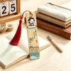 Marcador de Libros de Poesía Antigua Imprescindible para Primaria y Secundaria Versión Q Personajes de Dibujos Animados Bambú Nan Borla de Seda de Hielo Estilo Chino Premio Cultural y Creativo