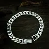 Pulsera de Cadena Cubana Corona Tanque Plata de Ley S925 Versátil de Moda Cadena de Joyería Resistente Unisex Tendencia de Estilo Personalizado