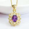 Pingente de Ametista Natural Guan Yu Colar de Gema Roxo Romântico Atacado de Fábrica Dropshipping S3080115