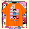 Caçadores de Demônios da Amazon Kpop Caçadores de Demônios Camiseta Gola Redonda Manga Curta Casual Solta Top Infantil