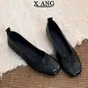 Versão em pele de carneiro sola ultrassuave não cansativas sapatos femininos para o dia a dia slip-on rasos preguiçosos sapatilhas sapatos de vovó