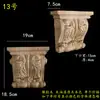 Madera maciza madera europea calcomanía de talla de madera pilar capitel viga soporte pared de fondo armario gabinete pasillo apertura mate cabeza de flor decorativa ménsula