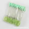 Pincel de sombra multiuso, pincel de cílios com cabo de cristal, pincel de maquiagem espiral, aplicador de esponja de látex com duas pontas, ferramenta de beleza portátil