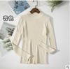 Nova Camisa Base Estilo Coreano Outono e Inverno 2026, Blusa de Tricô Justa Casual Slim de Manga Longa para Mulheres