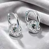 Pendientes Redondos Geométricos de Plata de Ley 925 Estilo Nuevo 2026 Pendientes Personalizados Incrustados de Diamantes para Mujer Pendientes Exquisitos Pendientes Elegantes