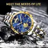 Lige/Comercio Exterior se especializa en Relojes de Negocio de Moda para Hombre, Relojes de Cuarzo Luminosos Impermeables con Calendario Multifuncional