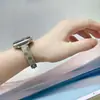 Pulseira Dourada com Incrustações de Diamante, Pulseira de Metal Revestida de Borracha, Novo Modelo de iWatch, Pulseira Universal para Smartwatch da Moda com Liberação Rápida