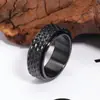 Hateng joias Anel rotativo estilo retrô europeu e americano masculino com escamas de dragão moda simples tendência masculina anel de comida em aço titânio