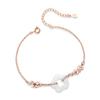 Pulsera Mariposa Plata Esterlina 925 Jade Blanco Diseño Nicho para Mujer Lujo Accesible Pulsera Flor Circonita Estilo Ins Pulsera Flor de Ciruelo