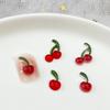 Fruta Simulada Cereja Joia de Arte de Unhas Francesa Versátil Estéreo Pequena Cereja Resina DIY Grampo de Cabelo Acessórios de Unha Vestíveis