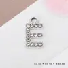 Acessórios de Pingente de Letra com Strass Cruzado Europeu e Americano Moda Elegante Versátil Pingente de Liga Material para Acessórios de Joias DIY