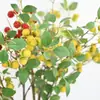 Ramo Grande de Frutas de Framboesa Simulada Flor Artificial Frutas Vermelhas Decoração de Sala de Estar Adereços para Fotografia de Casamento Arranjo Decoração Atacado