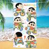 Crayon Shin-Chan ~ Toalla de baño de microfibra para adultos, natación, dibujos animados para niños, viaje, portátil, toalla de playa