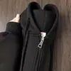 Sudadera con cremallera de peso pesado 500 g para hombre y mujer, cárdigan deportivo holgado forrado de forro polar para otoño e invierno, con capucha estilo americano
