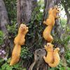 Adornos de Ardilla para Patio de Jardín Esculturas de Animales Simulados para Exteriores Decoraciones Colgantes Artesanías de Resina Decoraciones para Paisaje de Jardín