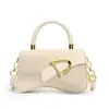 Bolsa Transversal Novo Estilo, Bolsa com Padrão Onda Francesa, Bolsa Feminina Retrô Europeia e Americana de Luxo Leve Elegante, Bolsa de Ombro Casual Simples
