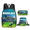 Mochila Escolar Roblox para Estudiante Transfronterizo Mochila para Estudiante de Primaria Mochila de Moda Juego de Tres Piezas Venta al por Mayor