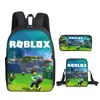 Mochila Escolar Estudiante Roblox Transfronteriza Estilo Coreano para Estudiantes de Primaria y Secundaria Mochila de Moda Trendy Estilo Ins Juego de Tres Piezas