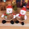Decoração de Natal Cesta de Doces Enfeites de Mesa de Natal Cesta de Doces para Presente de Crianças Decoração de Natal Caixa de Doces