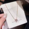 Colar, Pulseira, Brincos de Zircônia Rosa Floral a Laser Estilo Xiaohongshu, Conjunto de Joias Corrente Clavícula de Luxo Leve de Alta Qualidade para Mulheres